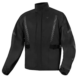 SHIMA HYDRODRY+ kurtka motocyklowa meska - wodoodporna kurtka wierzchnia z panelami odblaskowymi, laminowanymi szwami (Czarna, L) - Odzież motocyklowa - miniaturka - grafika 1