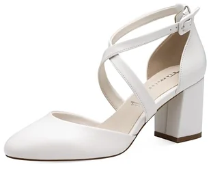 Tamaris Czółenka damskie, wegańskie, eleganckie, biały matowy., 36 EU - Czółenka - miniaturka - grafika 1