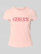 Koszulki i topy damskie - T-shirt z obszyciem z kamieni stras - miniaturka - grafika 1