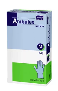 Ambulex Rękawice zabiegowe Ambulex Nitryl nitrylowe nj (niebieskie) M 100szt. MA-144-M000-018 - Akcesoria medyczne - miniaturka - grafika 1