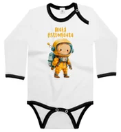 Body dla niemowląt - Body dziecięce Mały Astronauta W Żółtym Skafandrze Kosmonauta Kosmos 74/80 - miniaturka - grafika 1