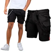 Odzież taktyczna i umundurowanie - Spodenki Alpha Industries Utility Short 116213 03 - Czarne 38 - miniaturka - grafika 1