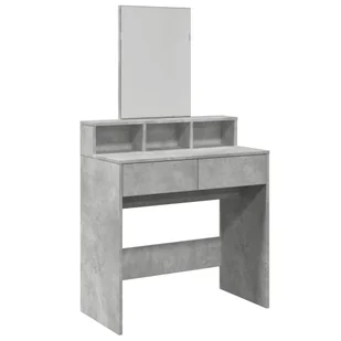 vidaXL Toaletka z lustrem betonowa szara 80x41x144,5 cm - Toaletki - miniaturka - grafika 1