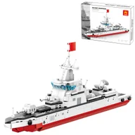 Klocki - Klocki konstrukcyjne Wange 3522 - Okręt wojskowy Type 055 Destroyer, 364 elementów - miniaturka - grafika 1
