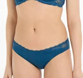 Majtki damskie - Calvin Klein Majtki Damskie Zielone Z Koronką Xl 0Z7B4_E* Tia - miniaturka - grafika 1