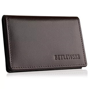 Betlewski, Etui na karty, na zatrzask, brązowy - Etui na dokumenty i karty - miniaturka - grafika 1