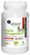 Witaminy i minerały - Aliness, Organic Ashwagandha 5% KSM-66 200 mg, 100 wege kaps. - miniaturka - grafika 1
