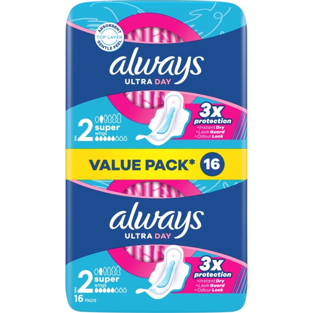Always Ultra Super+ Duo Podpaski, 2x8 szt.