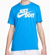 Koszulki męskie - Koszulka Męska Niebieska T-shirt Nike Bawełna AR5006-437 r. XL - miniaturka - grafika 1