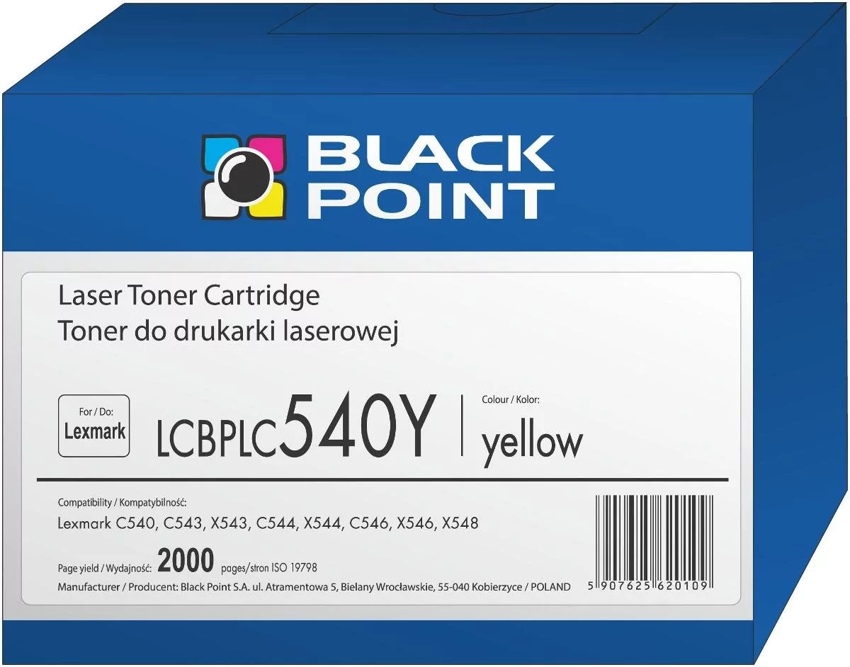 Black Point [LCBPLC540Y] Toner (Lex C540H1YG)