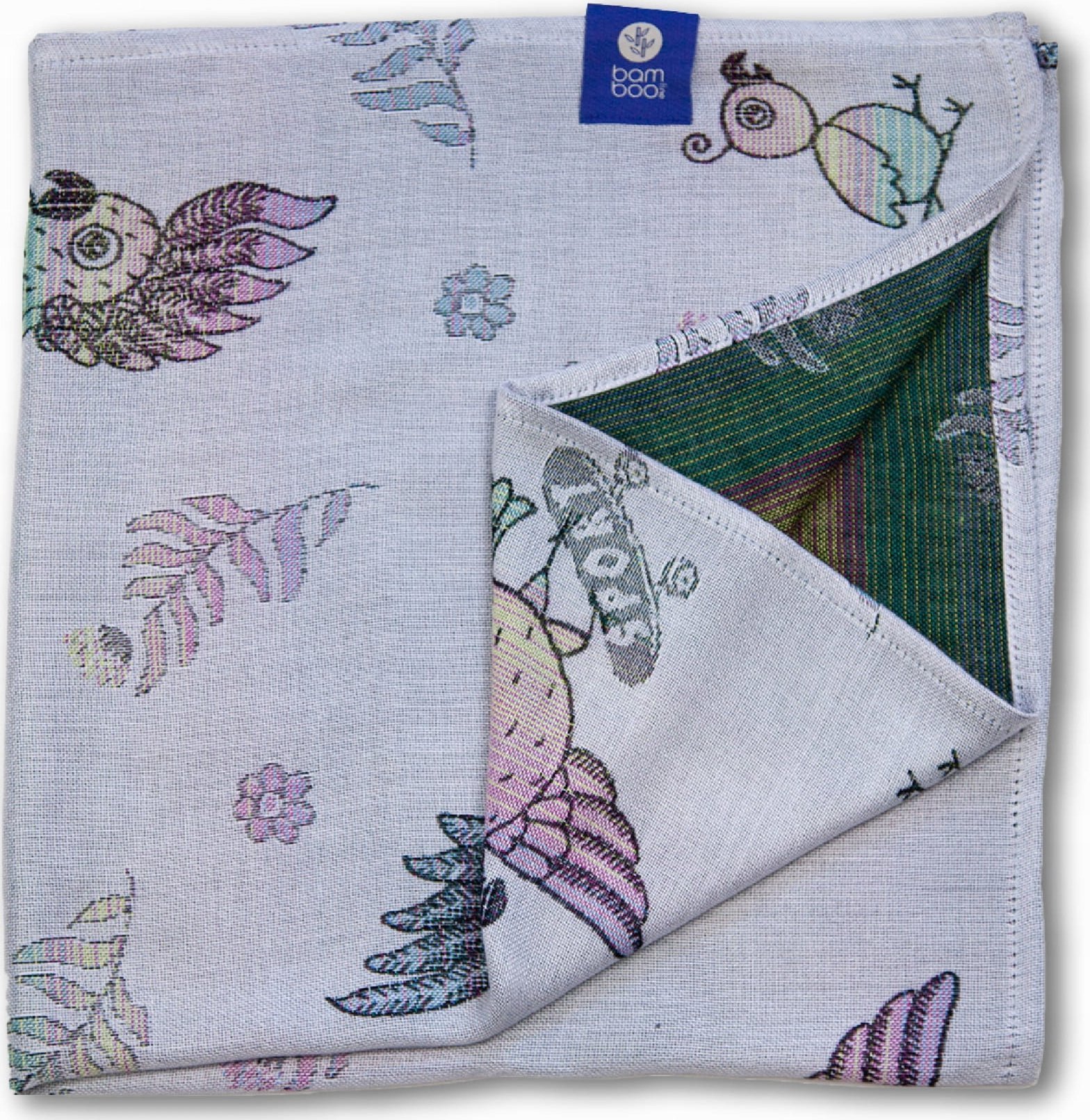 PIELUSZKA BAMBUSOWA KOLOROWO TKANA 120X120 KAKADU GAT 1