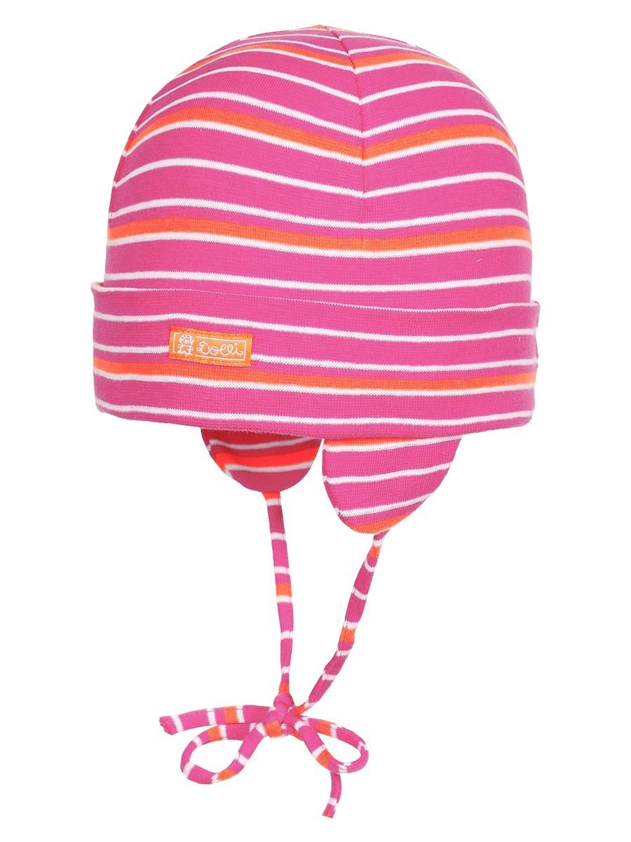 Dziecięca czapka wiązana różowa Doll r.41
