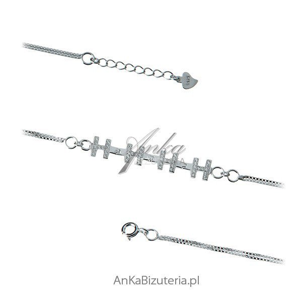 ankabizuteria.pl Bransoletka srebna z cyrkoniamii