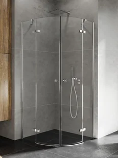 New Trendy Kabina prysznicowa Kalibra 2D drzwi uchylne kolor chrom 90x90 cm K-5128 - Kabiny prysznicowe - miniaturka - grafika 1