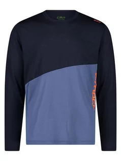 Koszulki sportowe męskie - CMP Koszulka funkcyjna w kolorze czarno-niebieskim - grafika 1