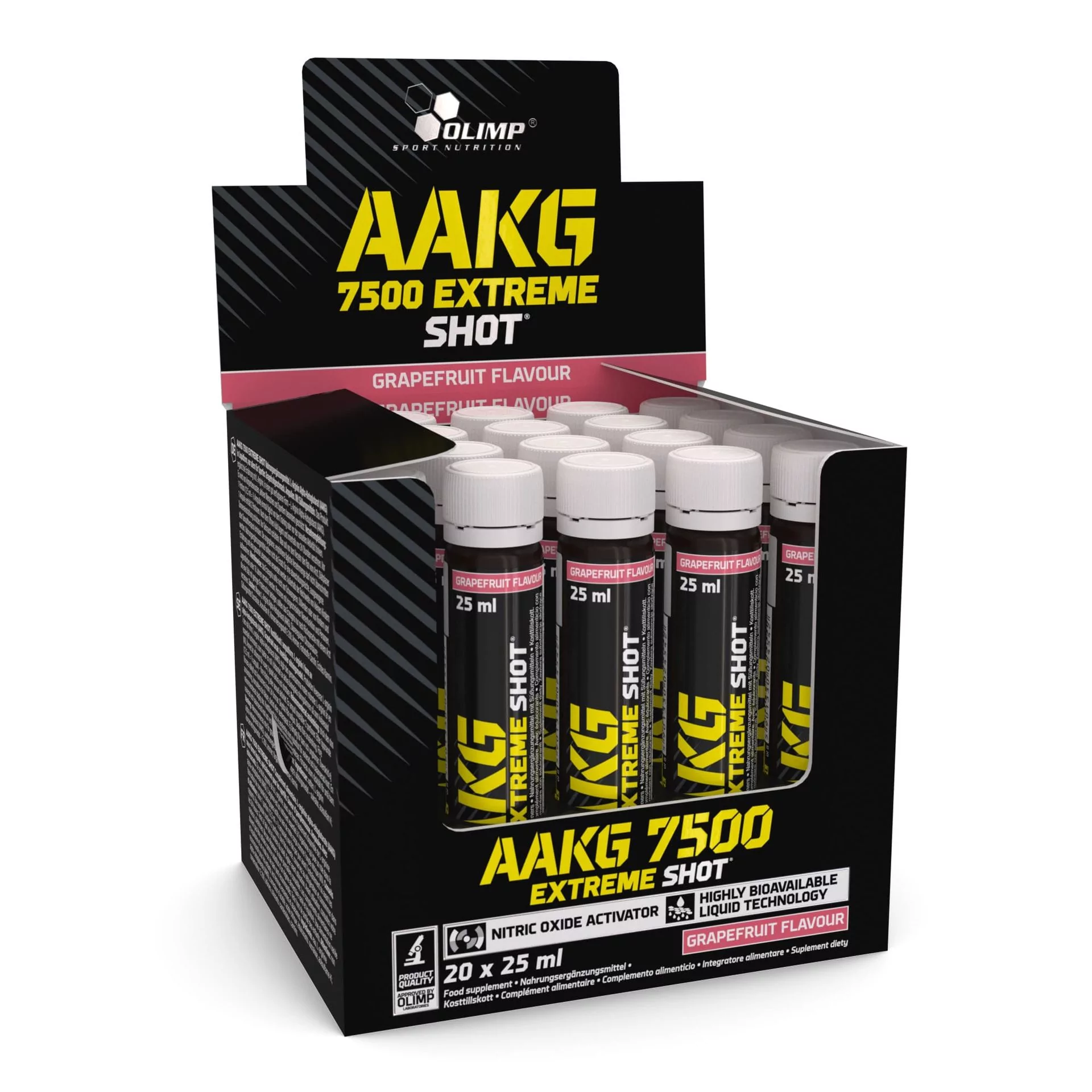 Olimp AAKG 7500 Extreme Shot® - 20 x 25 ml Grejpfrut