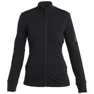 Bluzy sportowe damskie - Bluza damska Icebreaker Women Merino 260 Quantum IV LS Zip Rozmiar: M / Kolor: czarny/szary - miniaturka - grafika 1