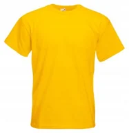 Koszulki męskie - T-shirt Gruba Koszulka Męska 100% Bawełna Fruit Loom 610440 ŻÓŁTY XXL - miniaturka - grafika 1