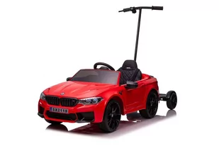 Auto Na Akumulator BMW M5 Z Platformą Dla Rodzica Czerwone Lakierowane - Pojazdy elektryczne dla dzieci - miniaturka - grafika 4