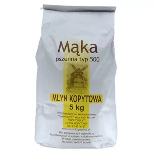 Mąka Pszenna typ 500 5kg MŁYN KOPYTOWA - Mąka - miniaturka - grafika 1