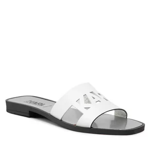 Lagerfeld Klapki KARL KL80405 White Lthr W/Silver - Klapki i japonki damskie - miniaturka - grafika 1