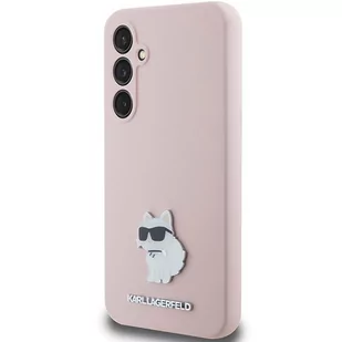 Etui Karl Lagerfeld KLHCS23FESMHCNPP Samsung Galaxy S23 FE Silicone Choupette Metal Pin różowy/pink - Etui i futerały do telefonów - miniaturka - grafika 3