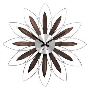 Zegar ścienny Lavvu Crystal Flower LCT1110 brązowy, 49 cm - Zegary - miniaturka - grafika 1