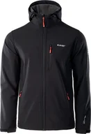Kurtki męskie - Kurtka męska Hi-Tec Caen czarno-pomarańczowa r. XL - miniaturka - grafika 1