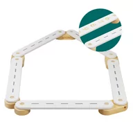 Zabawki sensoryczne - MEOWBABY Ścieżka Sensoryczna Drewniana, Balance Beam, 5 elementów, Biała - miniaturka - grafika 1