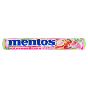 Van Melle Cukierki do żucia Mentos Rainbow strawberry mix 37,5 g - Cukierki - miniaturka - grafika 1