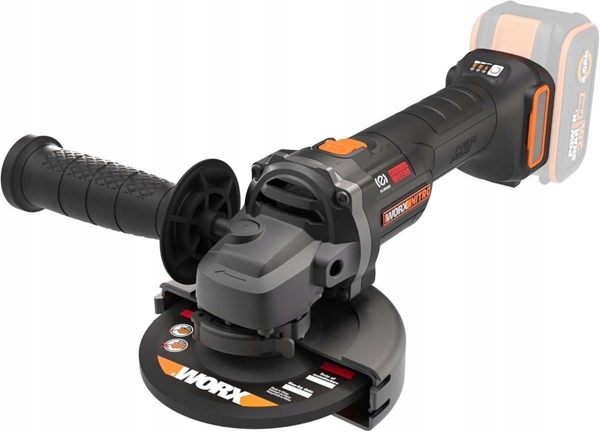 WORX NITRO Szlifierka kątowa PowerShare WX814.9 20V 800W