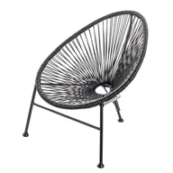Krzesełka i taborety dla dzieci - Fotel Retro Black, 57x63x62 cm - miniaturka - grafika 1