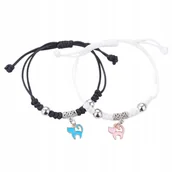 Bransoletki - Bransoletki Przyjaźni Regulowane Kotki Czarna i Biała Zestaw 2 sztuki - miniaturka - grafika 1