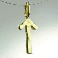 Wisiorki - Sotis Runa Tiwaz Ag925 + Au 24kar, 1g - miniaturka - grafika 1