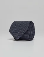 Krawaty i muchy męskie - Krawat seta&cottone 73 granatowy - miniaturka - grafika 1