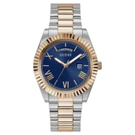 Zegarki męskie - Srebrno-różowozłoty zegarek Guess Connoisseur z bransoletką GW0265G12 - miniaturka - grafika 1