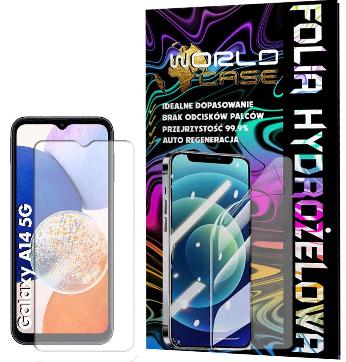 FOLIA HYDROŻELOWA OCHRONNA DO SAMSUNGA A14 5G - NA EKRAN MOCNA