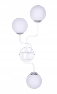 Kinkiet Nowoczesny Loft 3 Szklane Okrągłe Klosze - Lampy ścienne - miniaturka - grafika 1