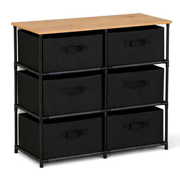 Komoda SZAFKA z 6 Szufladami Regał NA ZABAWKI Książki ORGANIZER 76x30x68cm
