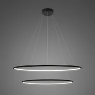 Lampy sufitowe - Altavola Design: Lampa Ledowe Okręgi No. 2 czarna Φ80 cm in 3k - miniaturka - grafika 1