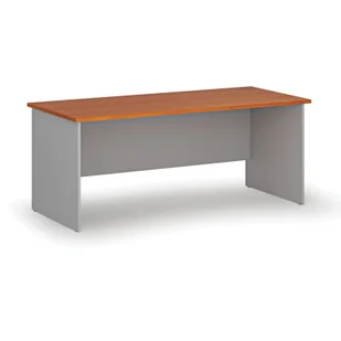 Biurko proste PRIMO GRAY, 1800 x 800 mm, szary/czereśnia - Biurka - miniaturka - grafika 1