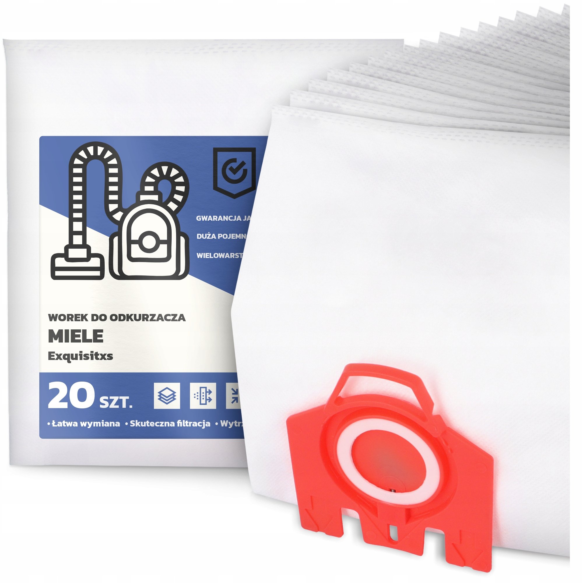 20x Worek do Odkurzacza Miele Exquisitxs Syntetyczny Duży Torba Worki G9