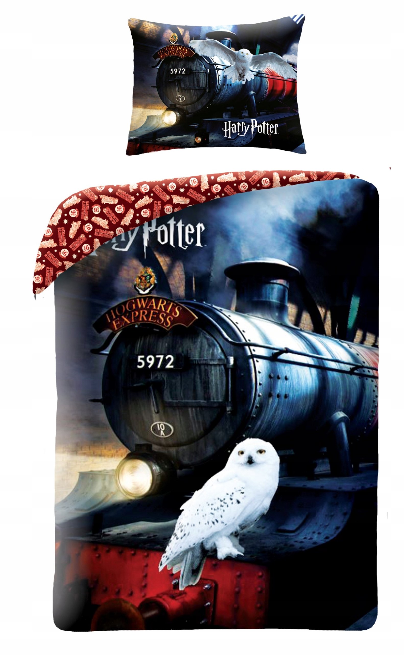 Pościel Bawełniana 140 X 200 CM Harry Potter Hogwarts Express