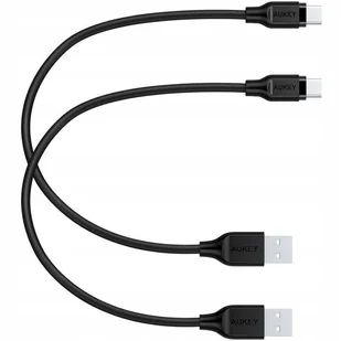 ZESTAW 2x KRÓTKI KABEL USB-C TYP C 20cm AUKEY CB-CMD28 PVC CZARNY - Kable USB ZESTAW 2x KRÓTKI KABEL USB-C TYP C 20cm AUKEY CB-CMD28 PVC CZARNY - Kable USB - miniaturka - grafika 1