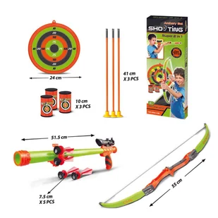 PISTOLET 2W1 ZESTAW ŁUK Z KCESORIAMI - Zabawki i gry sportowe - miniaturka - grafika 1