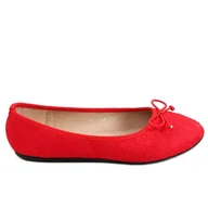 Baleriny - Baleriny koronkowe czerwone DY-12 Red - Inna marka - miniaturka - grafika 1