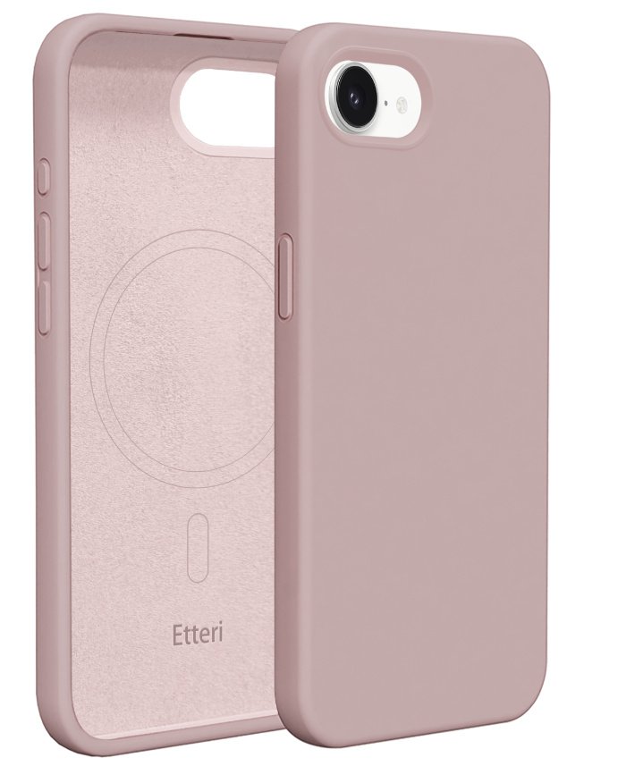 Etteri silikonowe etui na telefon iPhone 16e jasnoróżowe