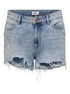 Spodenki damskie - shorts e bermuda donna only 15256232 pacy light blue denim - miniaturka - grafika 1