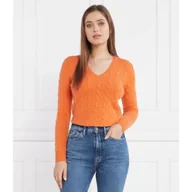 Swetry damskie - POLO RALPH LAUREN Wełniany sweter | Regular Fit | z dodatkiem kaszmiru - miniaturka - grafika 1