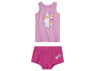 LEGO Zestaw bielizny dziecięcej (podkoszulka + majtki/bokserki) (134-140, Iconic/różowy/ciemnoróżowy) - Majtki dla dzieci - miniaturka - grafika 1